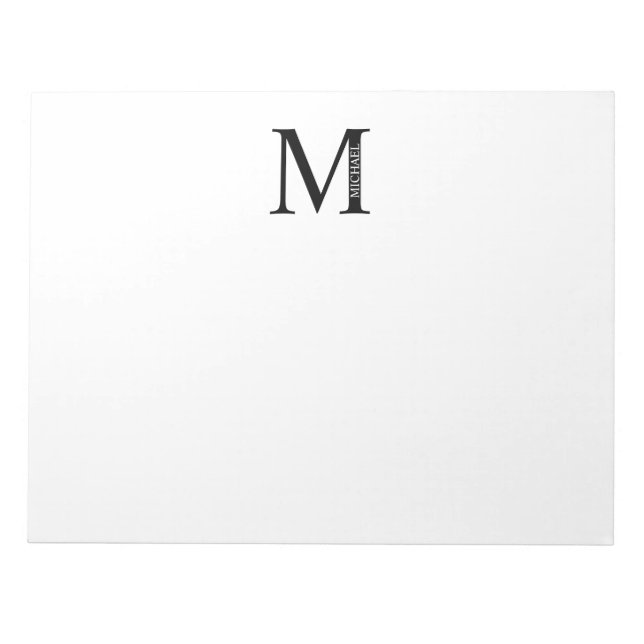 Bloc-notes monographique et nom personnalisé (Devant)
