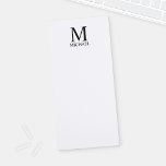 Bloc-notes monographique et nom personnalisé<br><div class="desc">Monogramme personnalisé et cadeau de nom caractéristiques monogramme personnalisé et nom en noir classique serif style de police sur arrière - plan blanc. Parfait comme cadeau de vacances,  cadeau de fête des pères et cadeau pour toutes les occasions spéciales.</div>