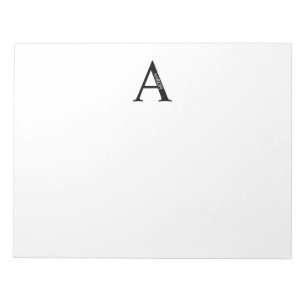 Bloc-notes monographique et nom personnalisé