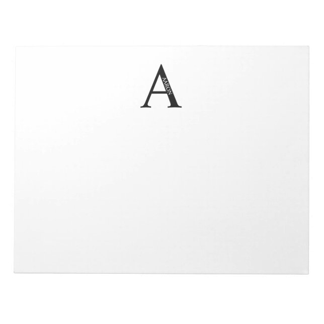 Bloc-notes monographique et nom personnalisé (Devant)