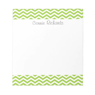 Bloc-notes motif Lime zigzag