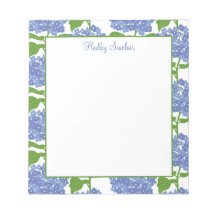 Bloc-notes Motif Periwinkle Blue Hydrangea