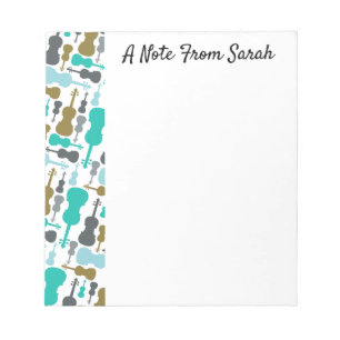 Bloc-notes Motif pour violon personnalisé (ou alt