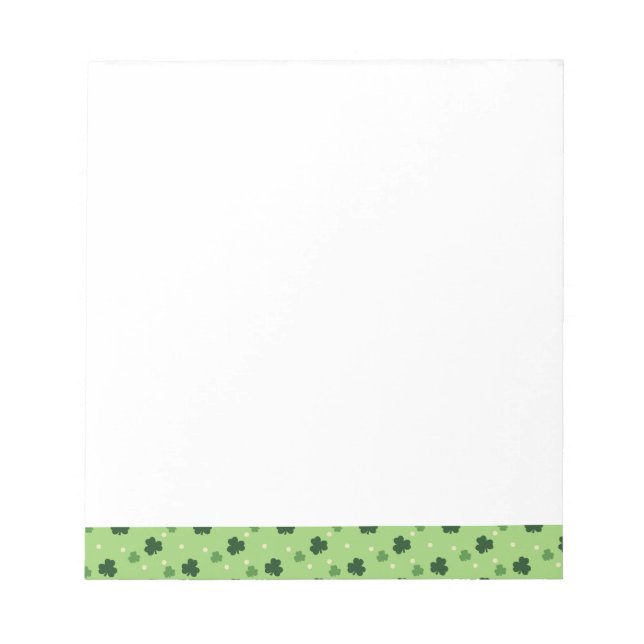 Bloc-notes Motif shamrock (Devant)