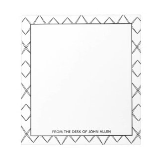 Bloc-notes noir et blanc diamant (personnalisation