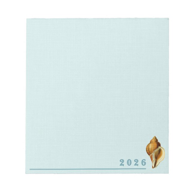 Bloc-notes Océan Bleu Coquillages (Devant)