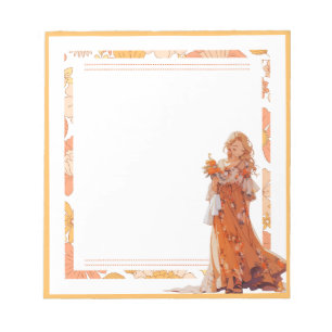 Bloc-notes Orange Simple Cute Anime Boho