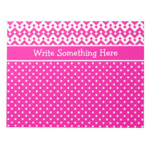 Bloc-notes ou carnet personnalisé : rose bonbon et