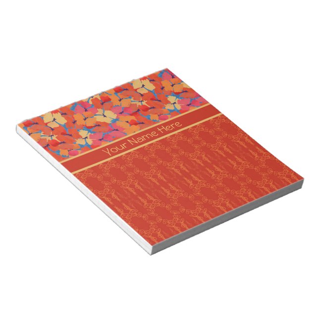 Bloc-notes ou Jotter Chic Pink Orange Yellow Poppi (Incliné)