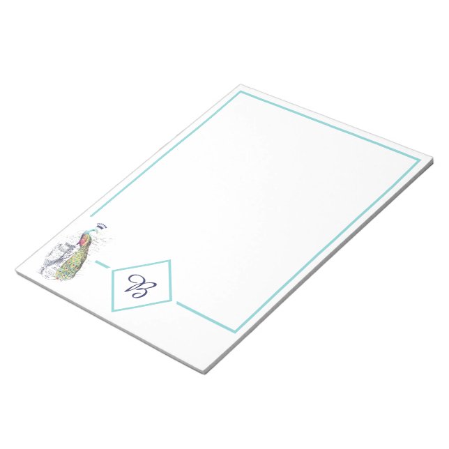 bloc-notes paon vintage royal (Incliné)