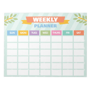 Bloc-notes papier planificateur hebdomadaire