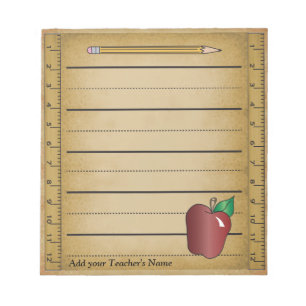 Bloc-notes papier règle