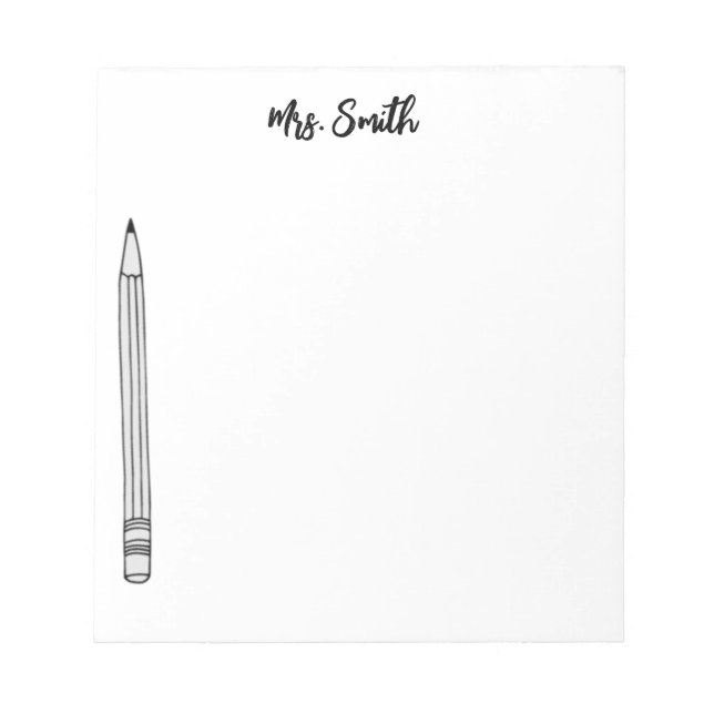 Bloc-notes PENCIL PERSONNALISÉ (Devant)