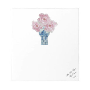 Bloc-notes Peony Blue et White Ginger Jar