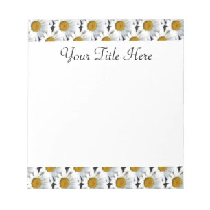 Bloc-notes personnalisable Daisy Motif