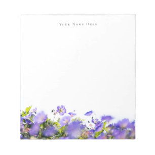 Bloc-notes personnalisable de fleurs sauvages prin