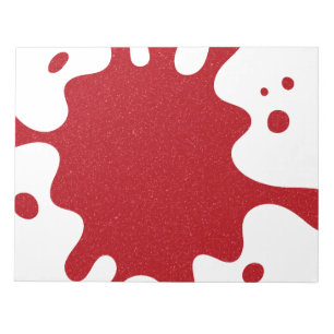 Bloc-notes personnalisable éclaboussure rouge toma