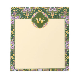 Bloc-notes Personnalisable en olive et lavande Azu