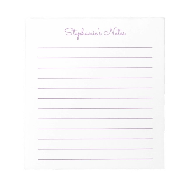 Bloc-notes personnalisé à base de lavande simple e (Devant)