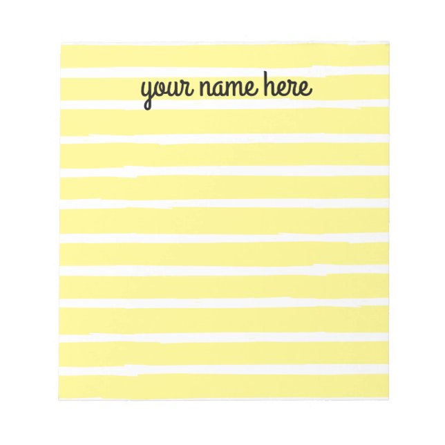 Bloc-notes personnalisé à ligne jaune (Devant)