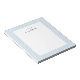 Bloc-notes personnalisé à motifs floraux bleus