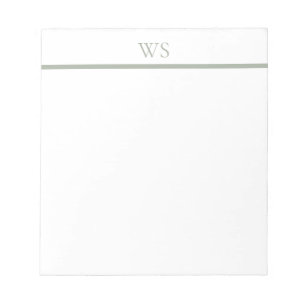 Bloc-notes personnalisé avec monogramme en barre v