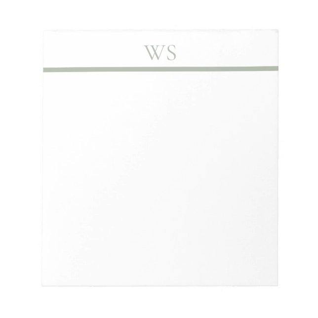 Bloc-notes personnalisé avec monogramme en barre v (Devant)