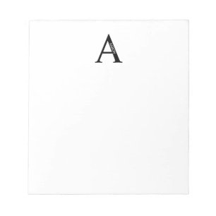 Bloc-notes personnalisé avec monogramme et nom