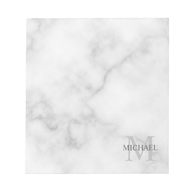 Bloc-notes personnalisé avec monogramme et nom (Devant)