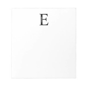 Bloc-notes personnalisé avec monogramme et nom