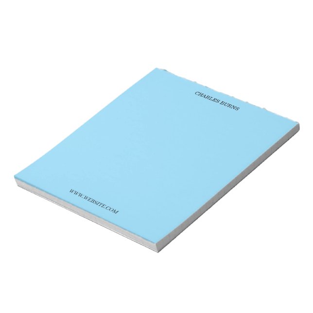 Bloc-notes personnalisé avec nom à bordure abstrai (Tourné)
