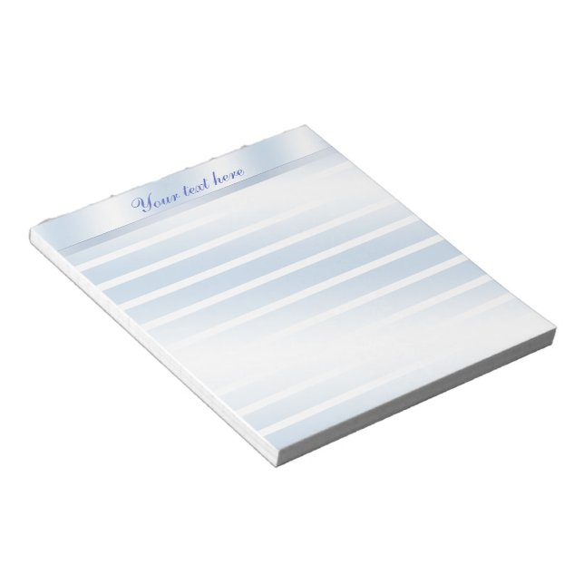 Bloc-notes personnalisé avec reflet bleu (Incliné)