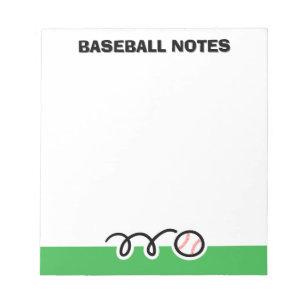 Bloc-notes personnalisé avec un design de baseball