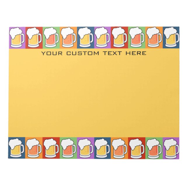 Bloc-notes personnalisé BEER Pop Art (Devant)