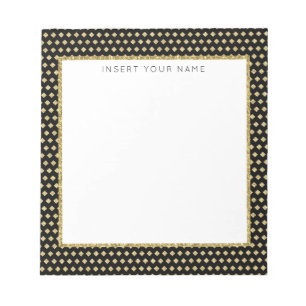 Bloc-notes personnalisé Black & Gold 5,5 pouces x