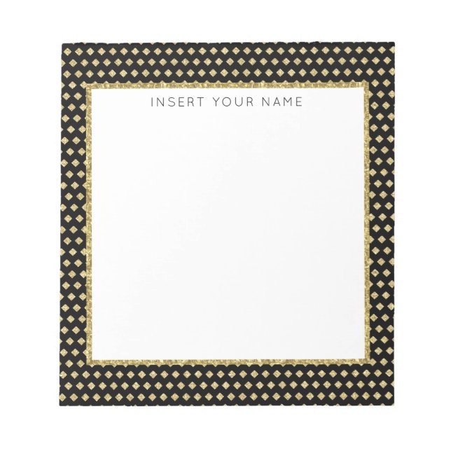 Bloc-notes personnalisé Black & Gold 5,5 pouces x  (Devant)