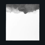 Bloc-notes personnalisé Black Watercolor<br><div class="desc">Bloc-notes personnalisé Black Watercolor Splash. Bloc-notes moderne et élégant,  doté d'une aquarelle noire. Personnalisez en ajoutant vos propres détails.</div>