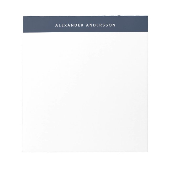 Bloc-notes personnalisé bleu professionnel moderne (Devant)
