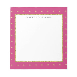 Bloc-notes personnalisé Cerise & Gold 5,5 pouces x