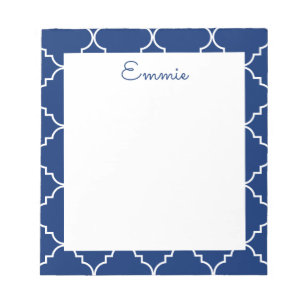 Bloc-notes personnalisé Chic Quatrefoil