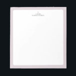 Bloc-notes personnalisé Cœur simple | Rose<br><div class="desc">Ce bloc-notes personnalisé présente un bord de couleur simple et un cœur mignon. Personnalisez le texte avec votre nom ou n'importe quel texte. Ce bloc-notes personnalisé sera un cadeau parfait pour un enseignant,  des amis ou vous-même. Plus de modèles sont disponibles dans ma boutique BaraBomStudio. Merci !</div>