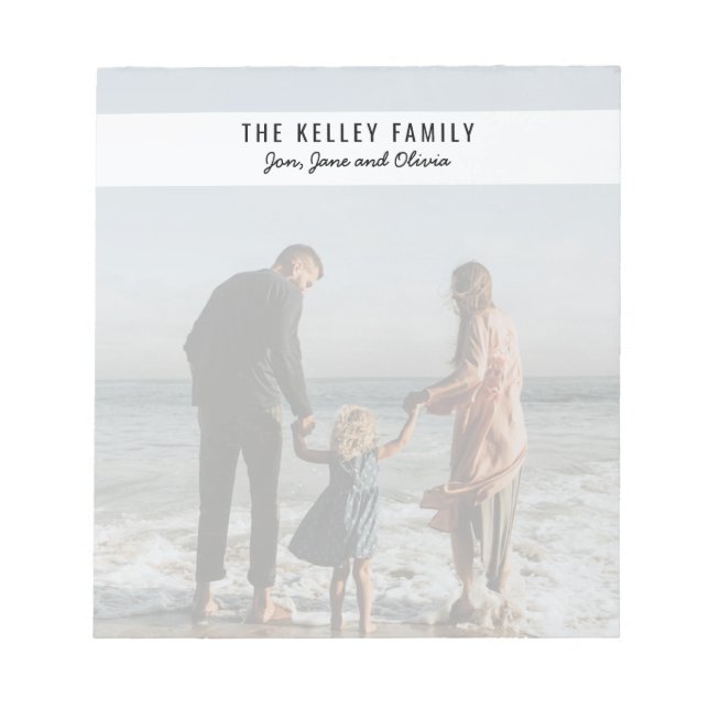 Bloc-notes personnalisé couleur pleine photo (Devant)