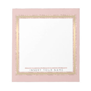 Bloc-notes personnalisé Crystal Blush Gold 5,5 pou