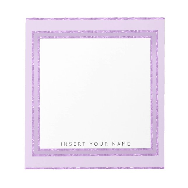 Bloc-notes personnalisé Crystal Purple 5,5 pouces  (Devant)
