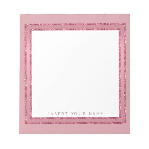 Bloc-notes personnalisé Crystal Rose Gold 5,5 pouc