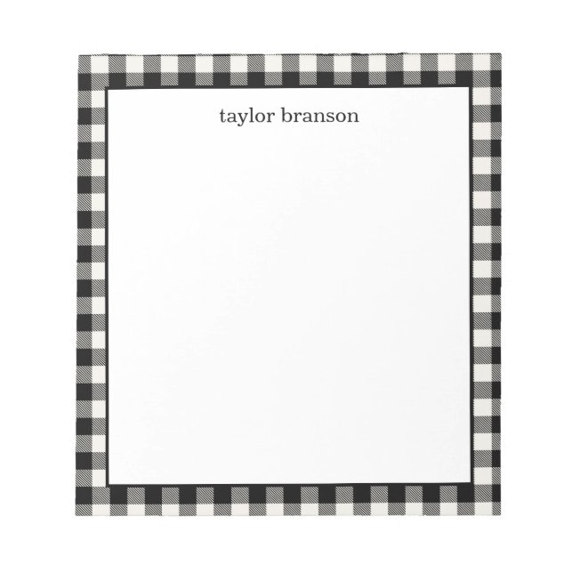 Bloc-notes personnalisé de Buffalo Plaid (Devant)