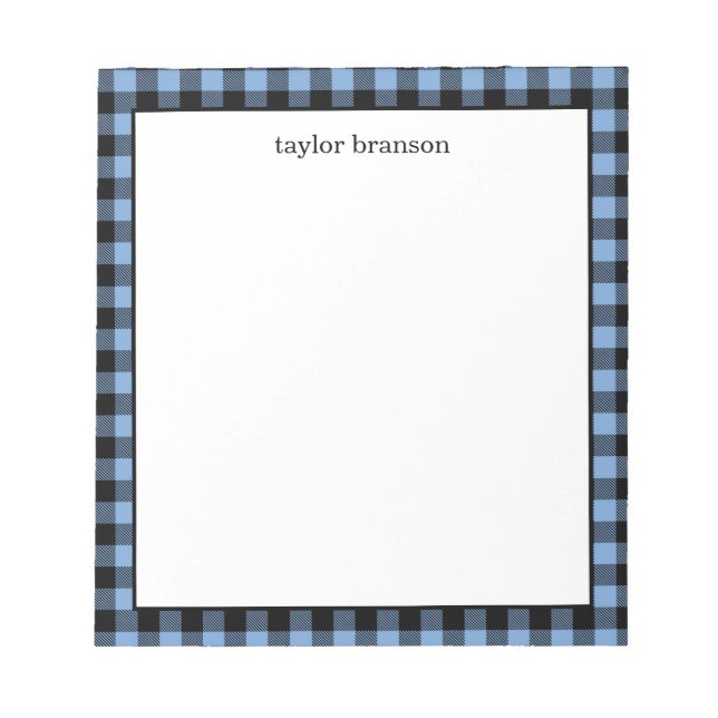 Bloc-notes personnalisé de Buffalo Plaid (Devant)