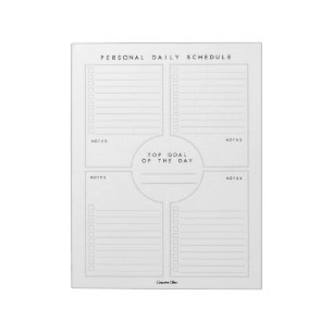 Bloc-notes personnalisé de calendrier personnel qu