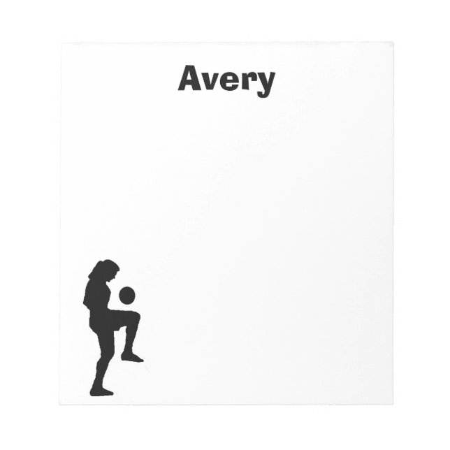 Bloc-notes personnalisé de football (femelle) (Devant)