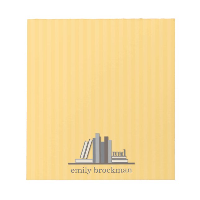 Bloc-notes personnalisé de la bibliothèque (Devant)